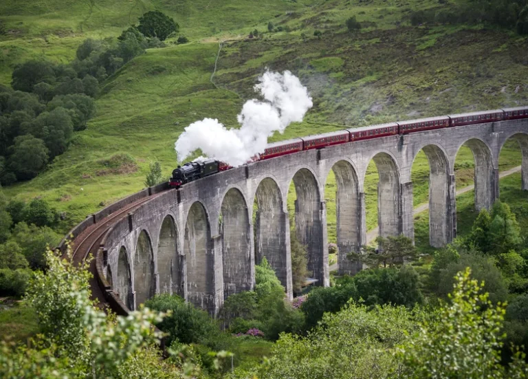 A Train On A Bridge